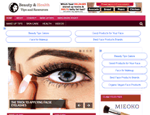 Tablet Screenshot of beautytipsgalore.com
